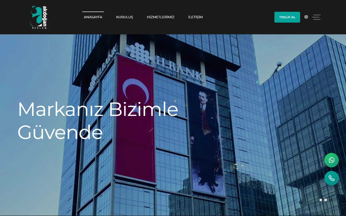 Akdoğan Reklam — masaüstü görünüm