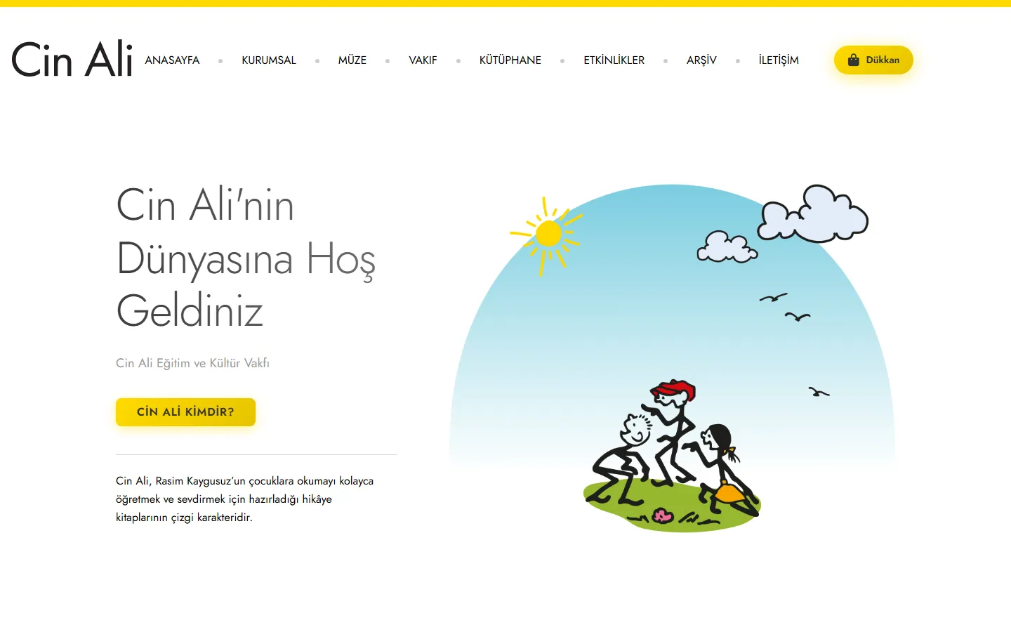 Cin Ali Vakfı — masaüstü görünüm