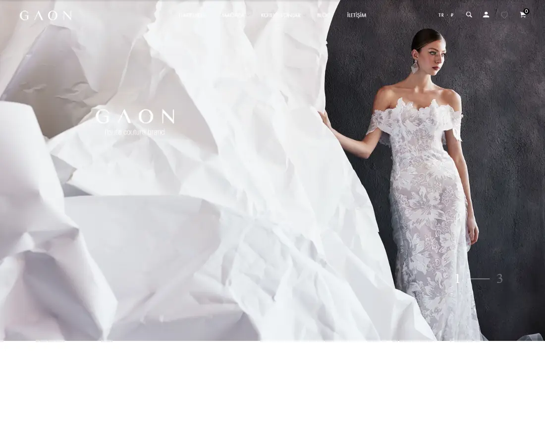 Gaon Bridal ana sayfasının tamamı