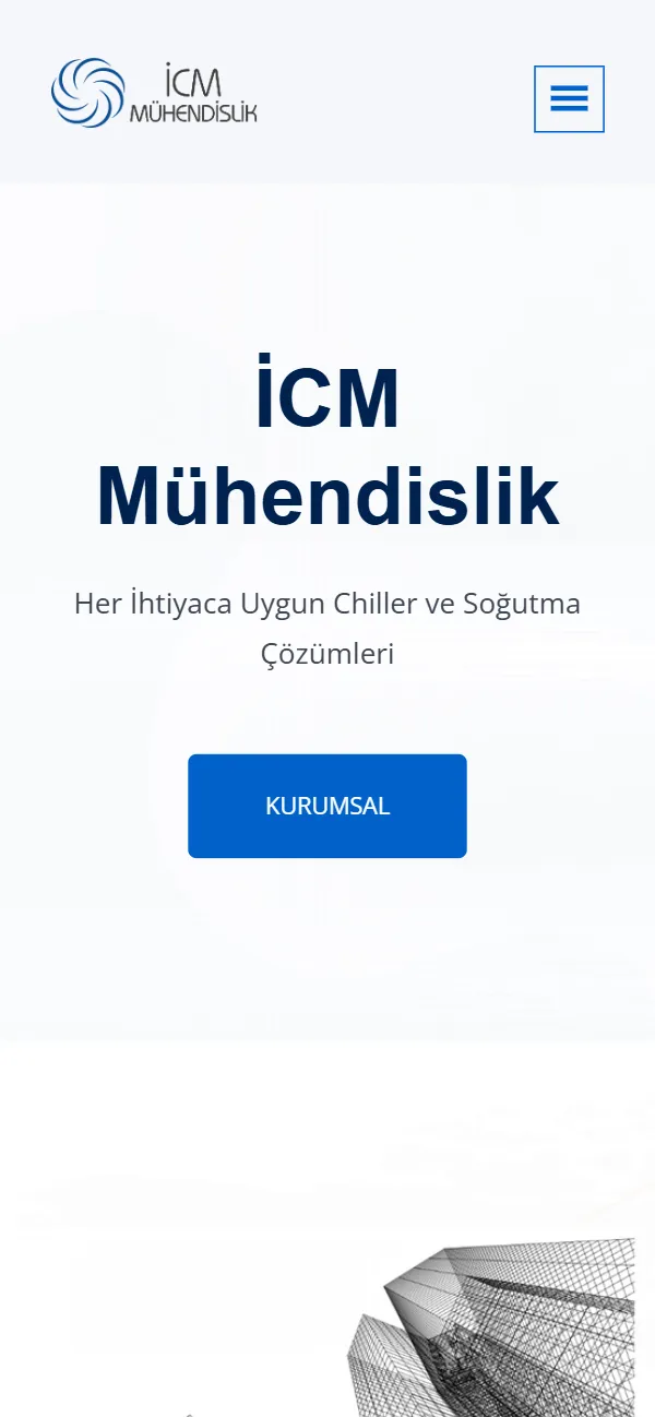 İCM Mühendislik — mobil görünüm
