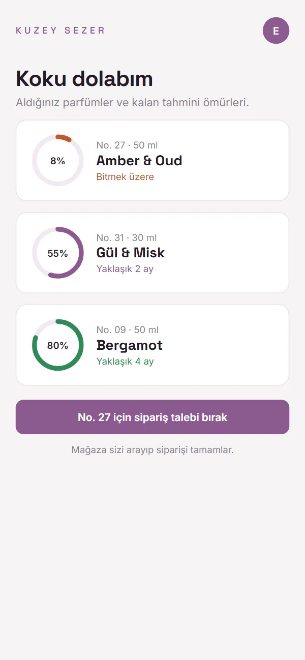 Kuzey Sezer Essence — mobil görünüm