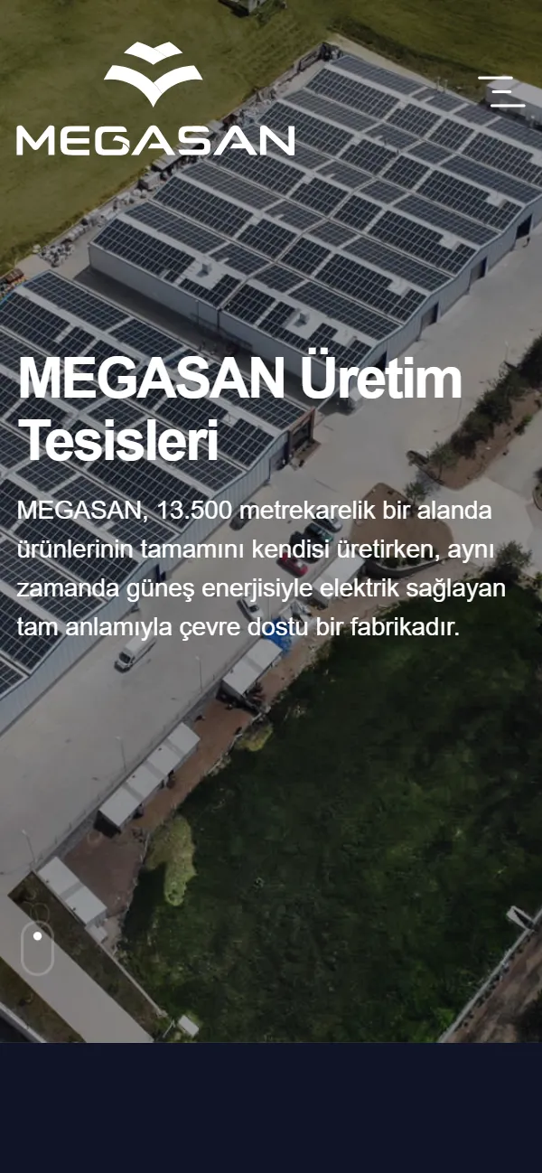 Megasan — mobil görünüm