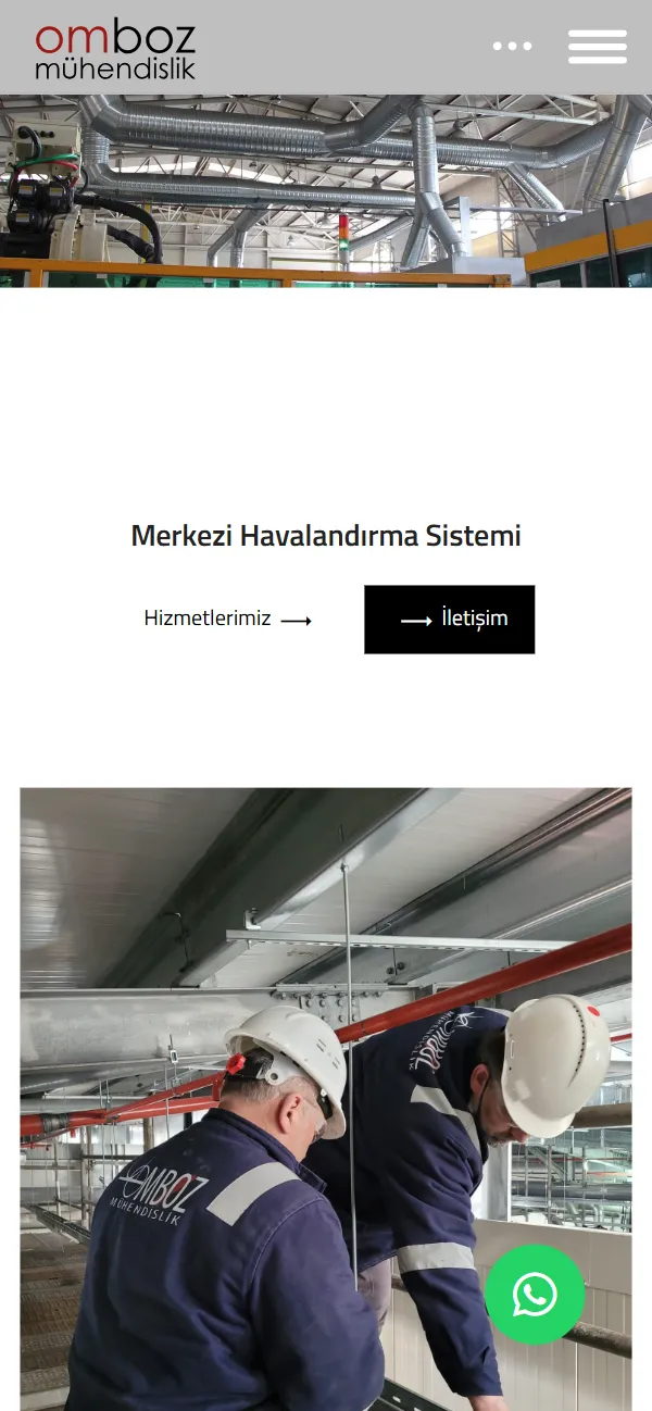 Omboz Mühendislik — mobil görünüm