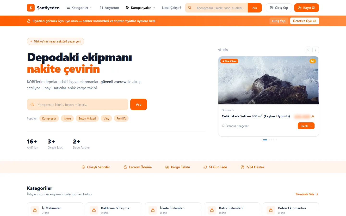 Şantiyeden — masaüstü görünüm