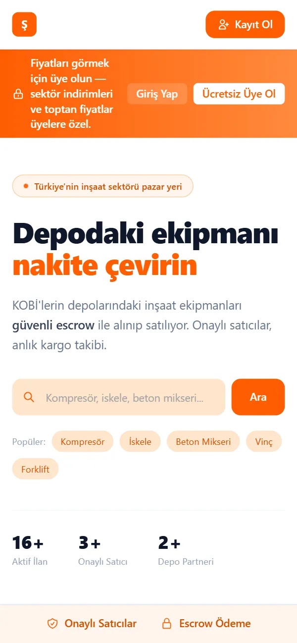 Şantiyeden — mobil görünüm