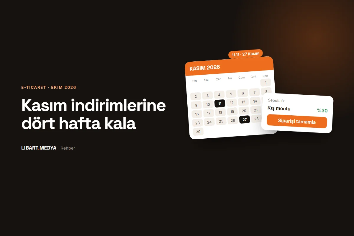 11 ve 27 Kasım işaretli 2026 Kasım takvimi ve indirimli bir alışveriş sepeti